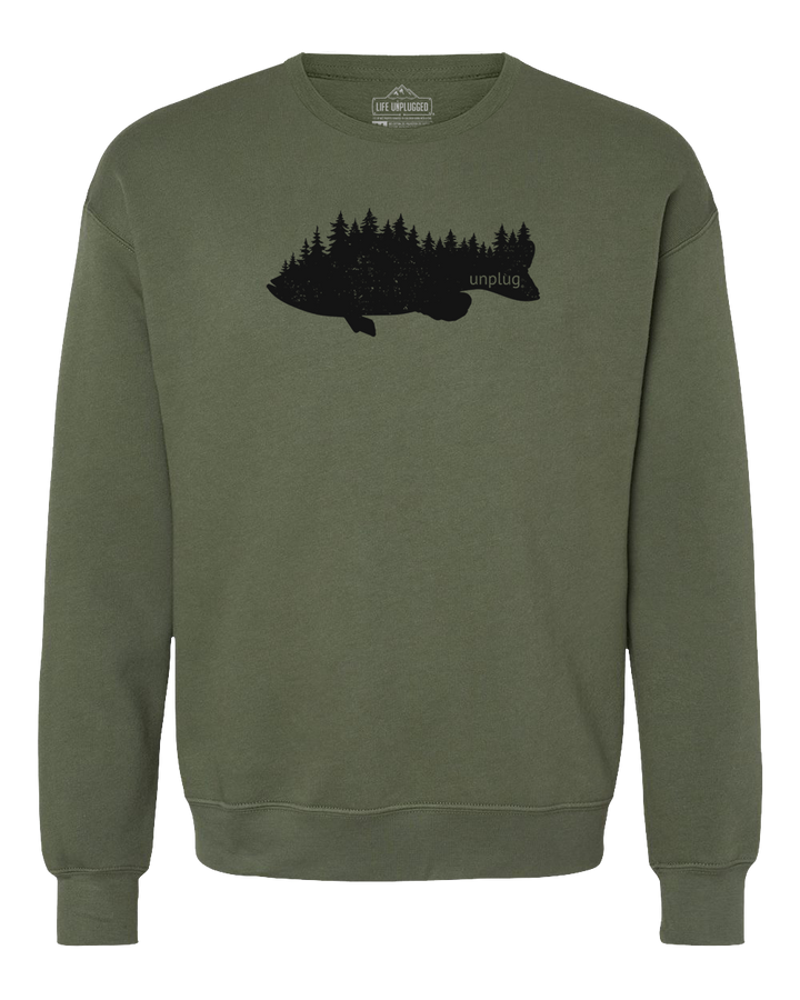 Bass In The Trees Midweight Super Soft Crewneck Sweatshirt