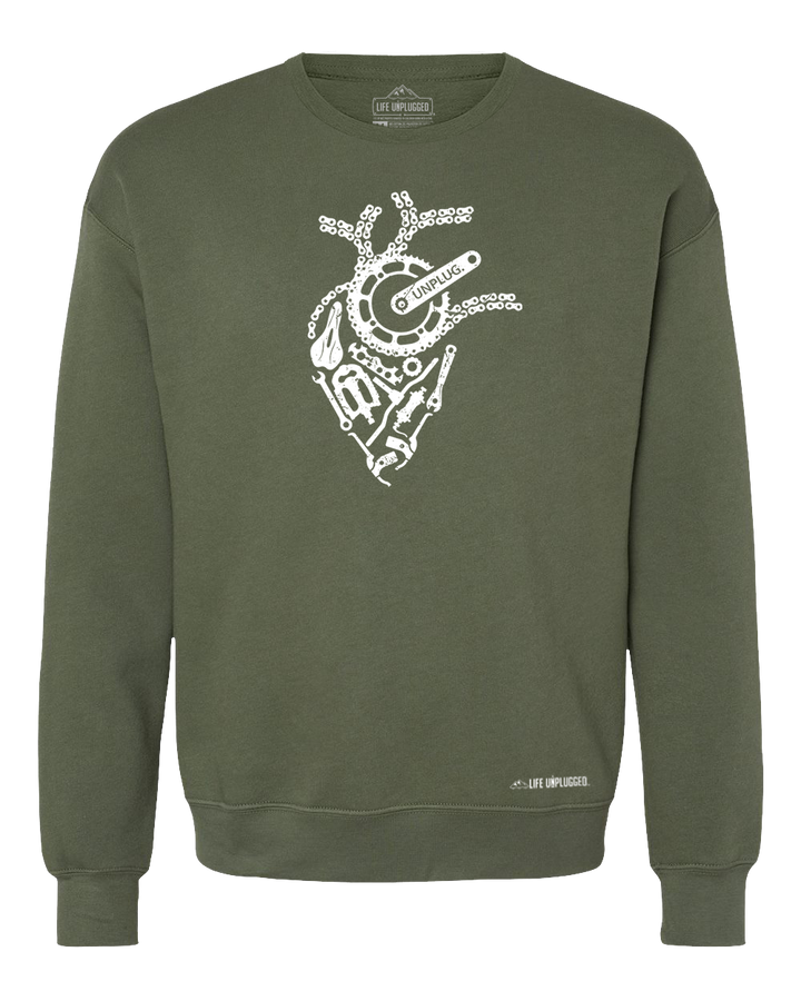 Anatomical Heart (Bicycle Parts) Midweight Super Soft Crewneck Sweatshirt