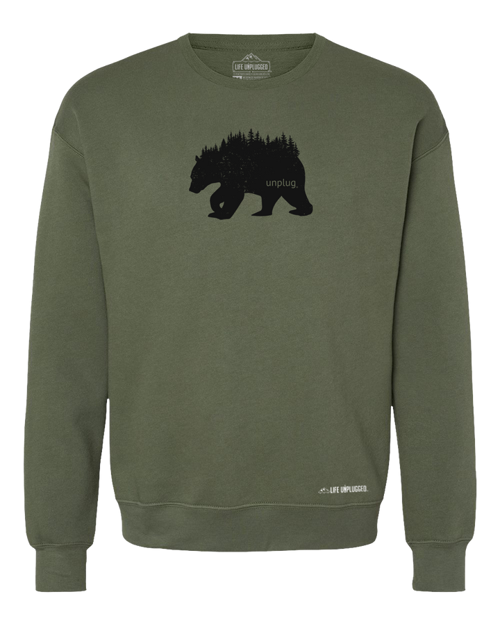 Bear In The Trees Midweight Super Soft Crewneck Sweatshirt