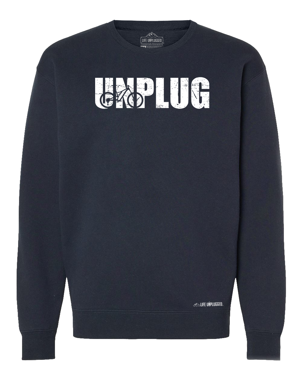 Unplug Mountain Bike Silhouette Heavyweight Crewneck Sweatshirt