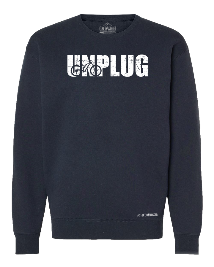 Unplug Mountain Bike Silhouette Heavyweight Crewneck Sweatshirt