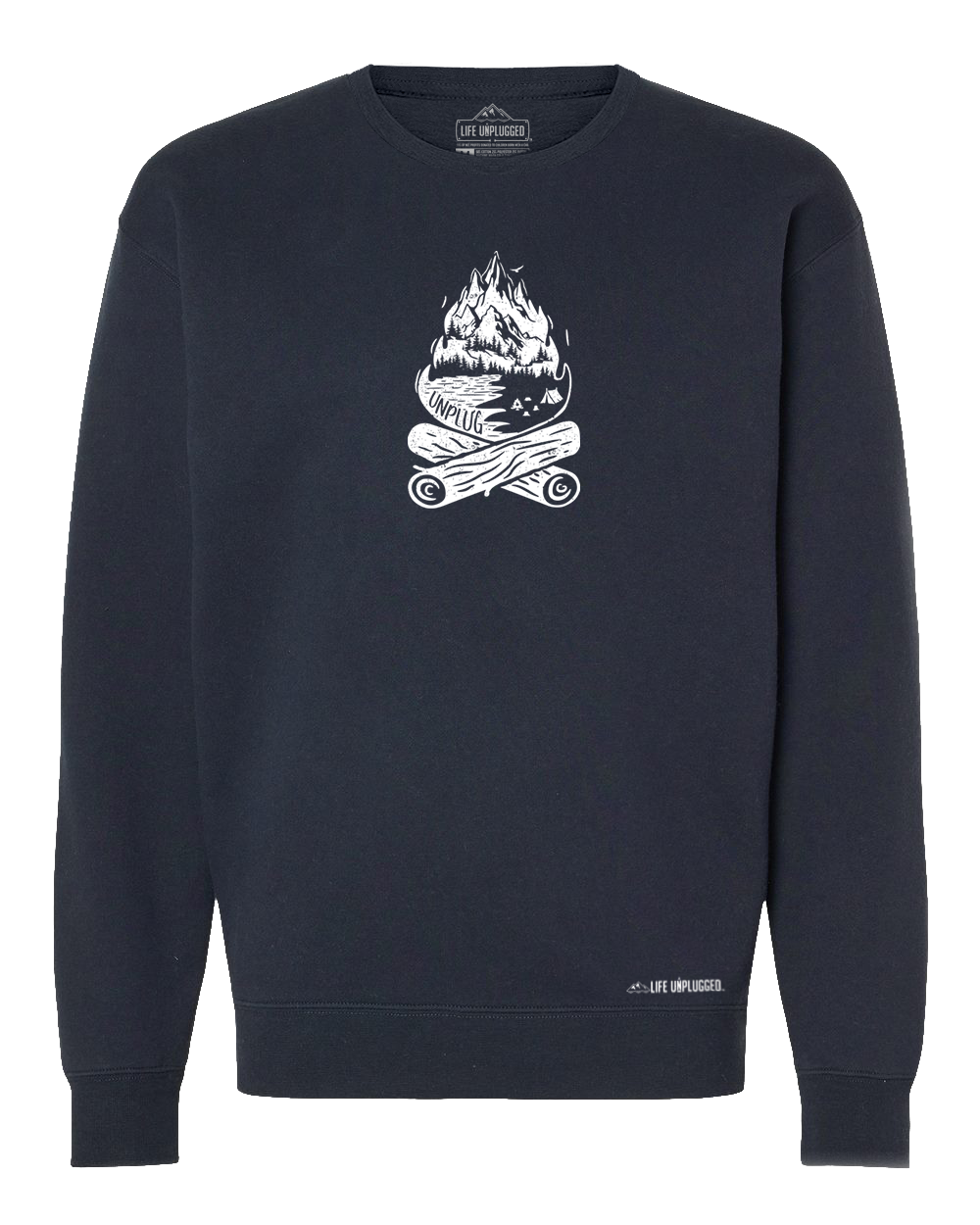 Campfire Mountain Scene Heavyweight Crewneck Sweatshirt