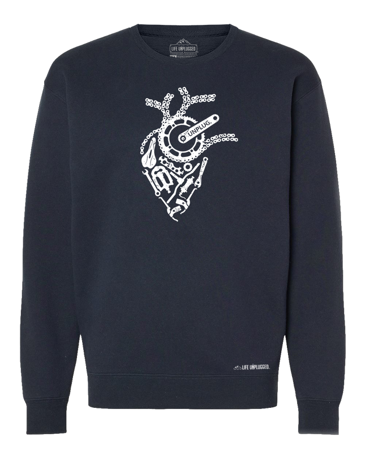 Anatomical Heart (Bicycle Parts) Heavyweight Crewneck Sweatshirt