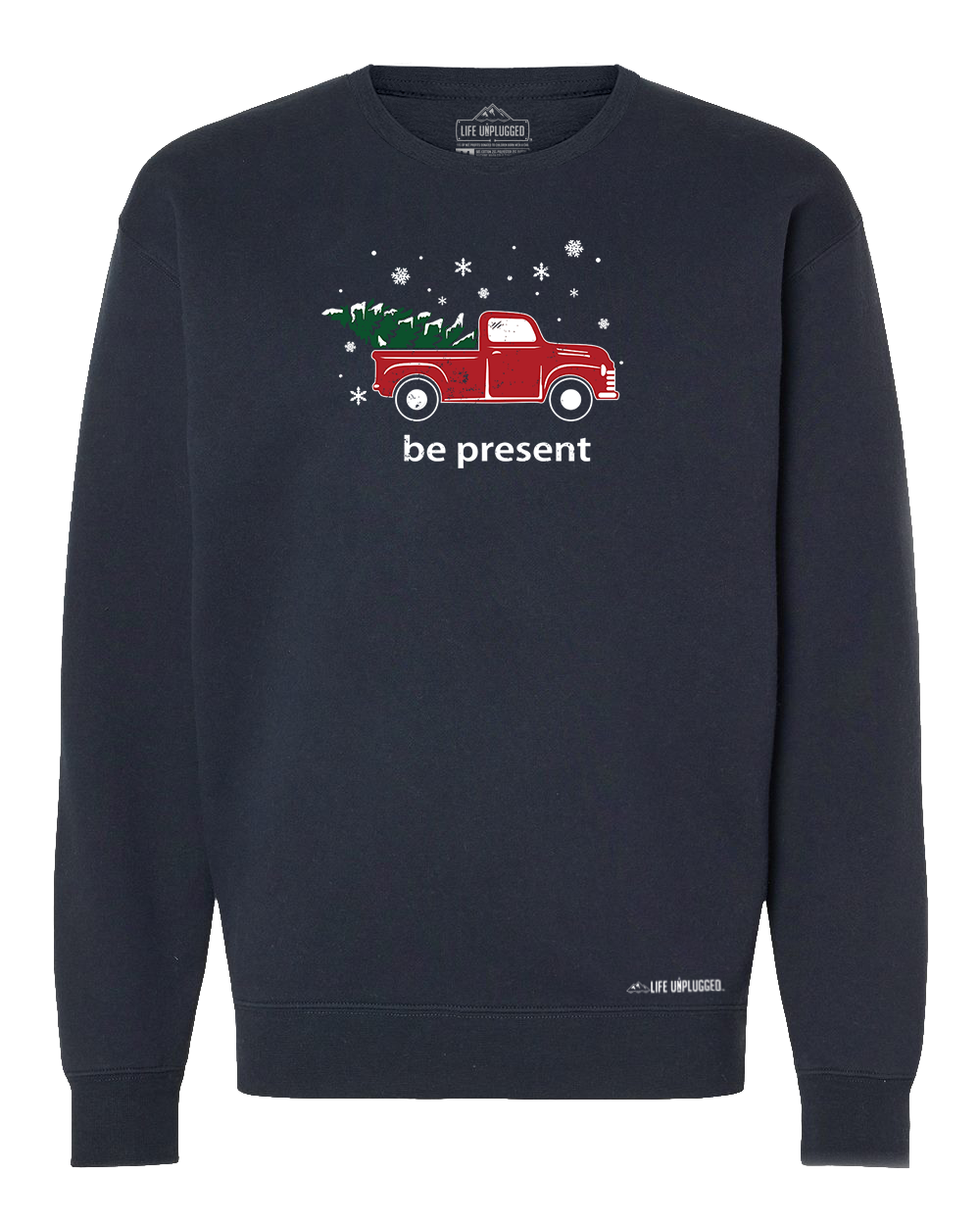 Christmas Tree Truck Heavyweight Crewneck Sweatshirt