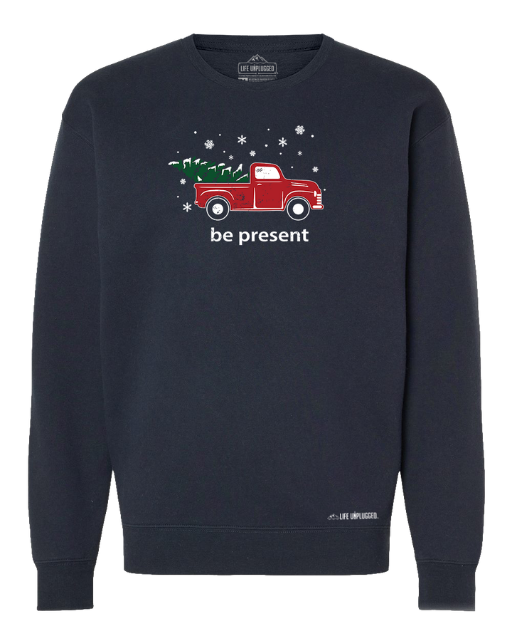 Christmas Tree Truck Heavyweight Crewneck Sweatshirt