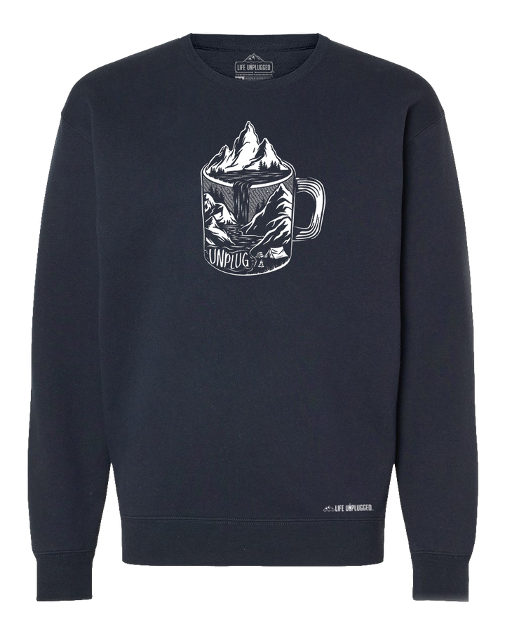 Coffee Mountain Scene Heavyweight Crewneck Sweatshirt