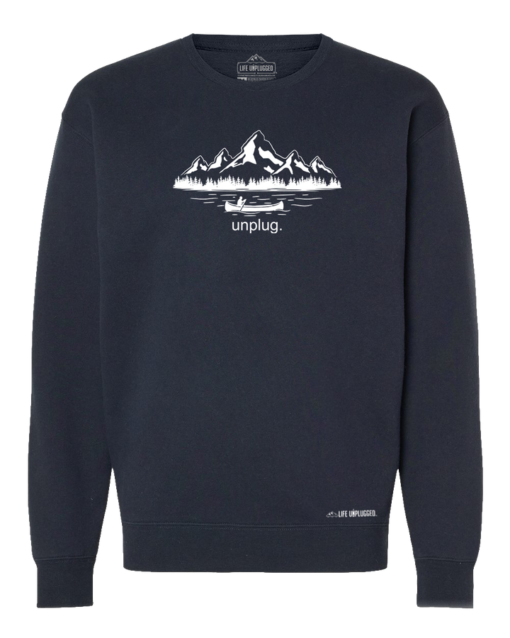 Canoeing In The Mountains Heavyweight Crewneck Sweatshirt