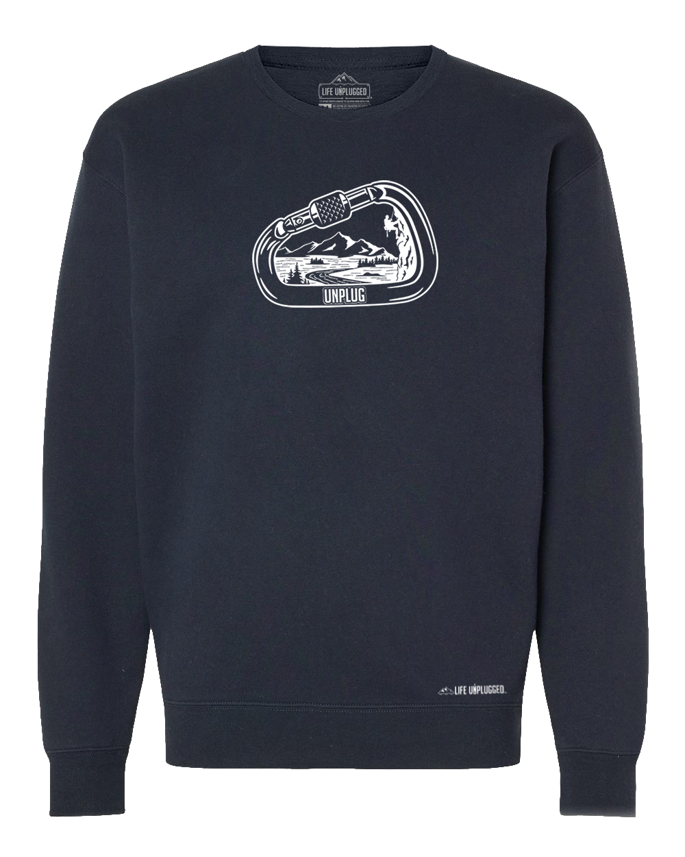 Rock Climbing Mountain Scene Heavyweight Crewneck Sweatshirt