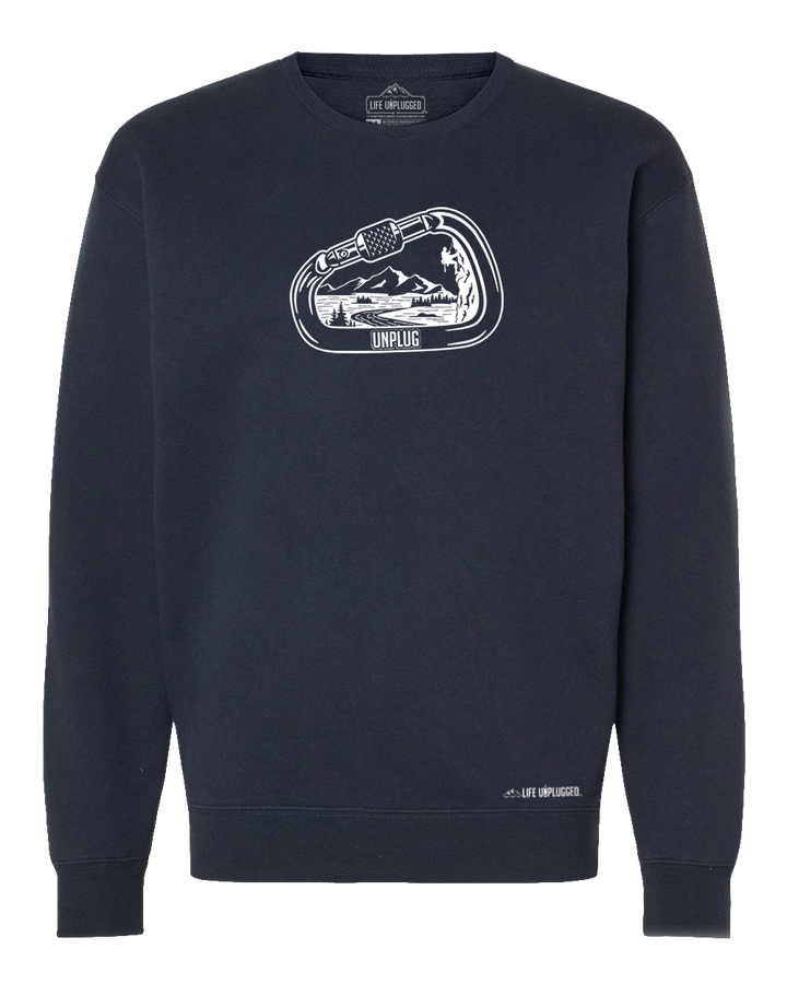 Rock Climbing Mountain Scene Heavyweight Crewneck Sweatshirt