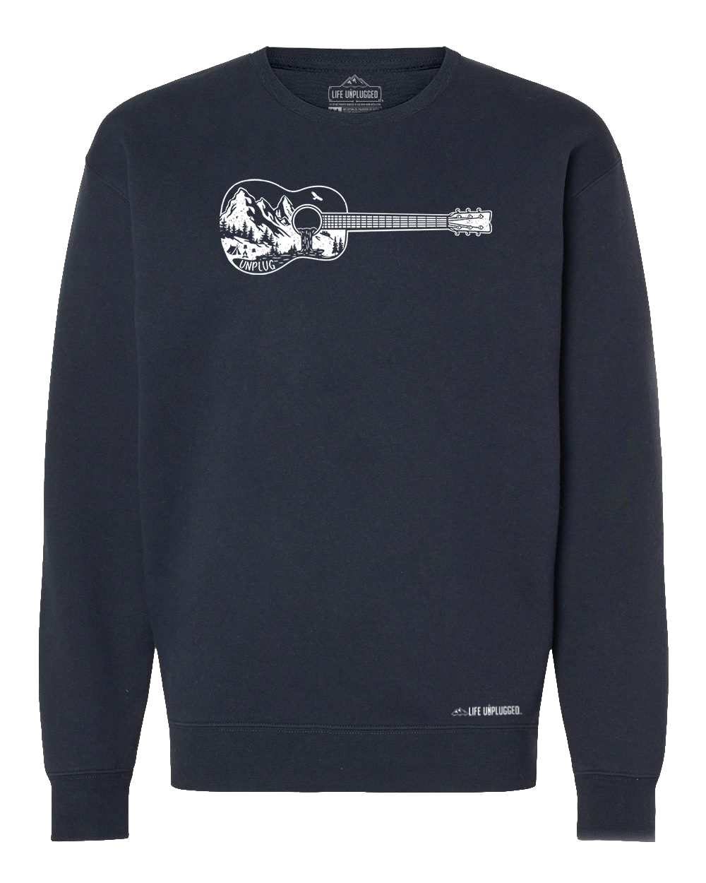 Guitar Mountain Scene Heavyweight Crewneck Sweatshirt