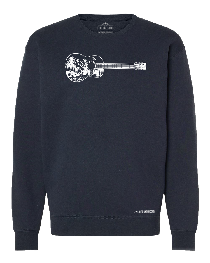 Guitar Mountain Scene Heavyweight Crewneck Sweatshirt