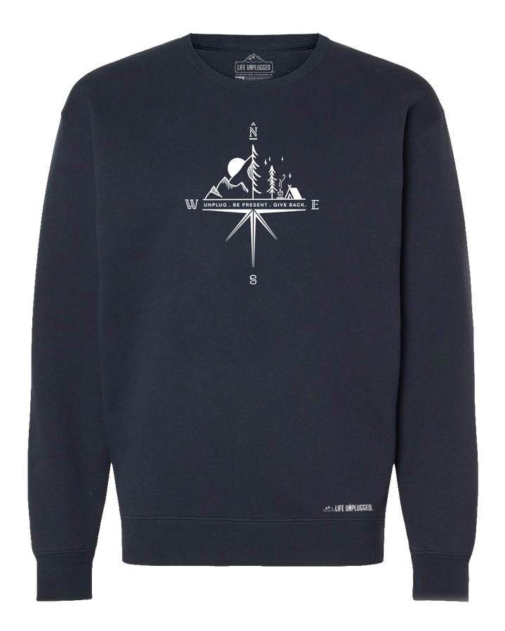 Compass Mountain Scene Heavyweight Crewneck Sweatshirt