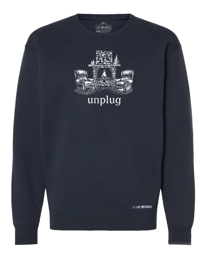 Rustic Fireplace Heavyweight Crewneck Sweatshirt