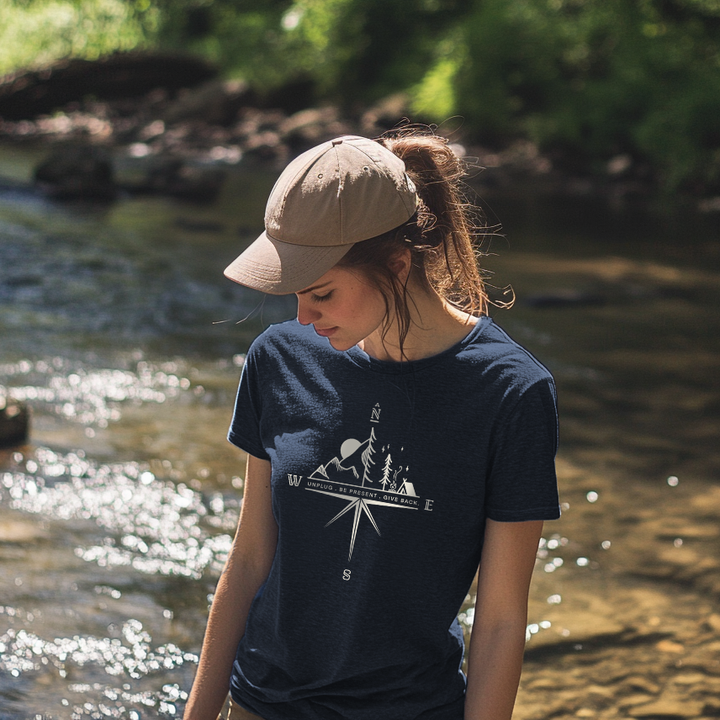 Compass Mountain Scene Women's T-Shirt