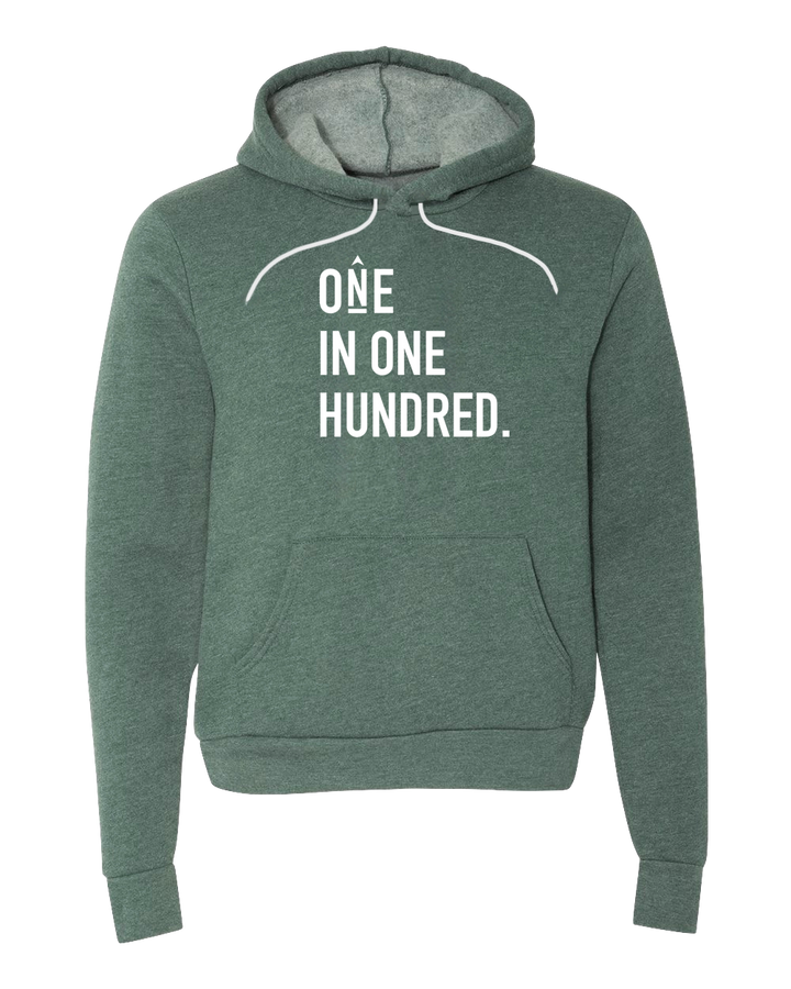 One in One Hundred Stacked Premium Super Soft Hooded Sweatshirt - The Wanderheart Project